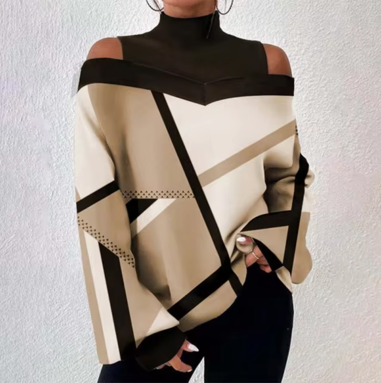 Liset – Off-shoulder Turtleneck Blouse
