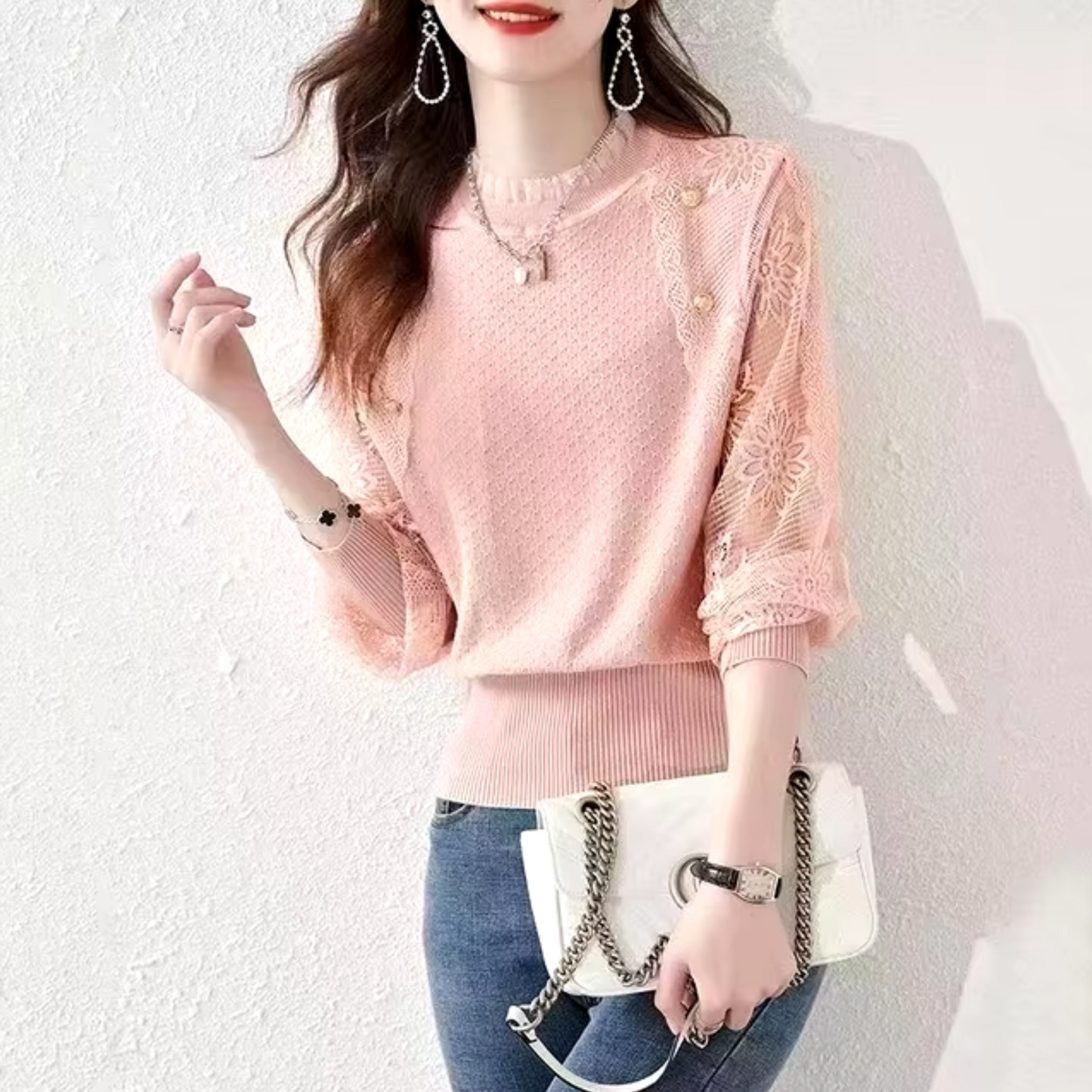 Sienna – Lace Sleeves Blouse