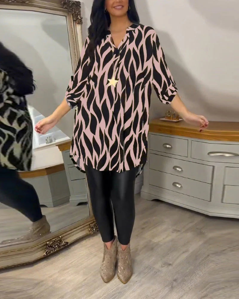 Mykaelae – Stylish Abstract Print Blouse