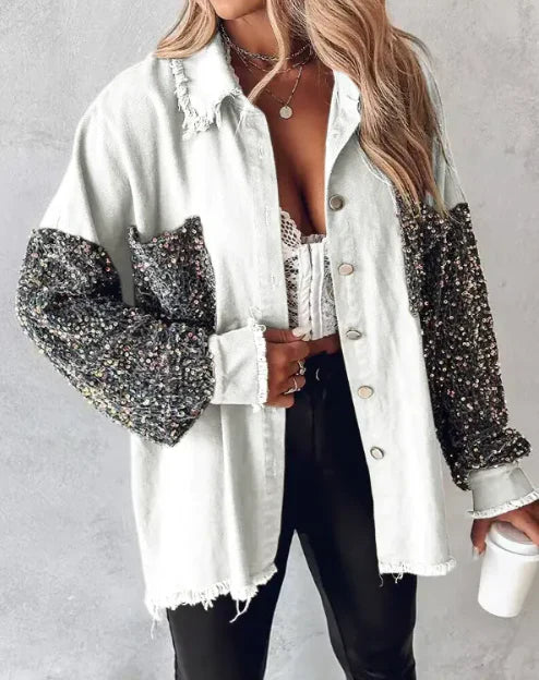 Maylah – Trendy Sequin Patchwork Jacket