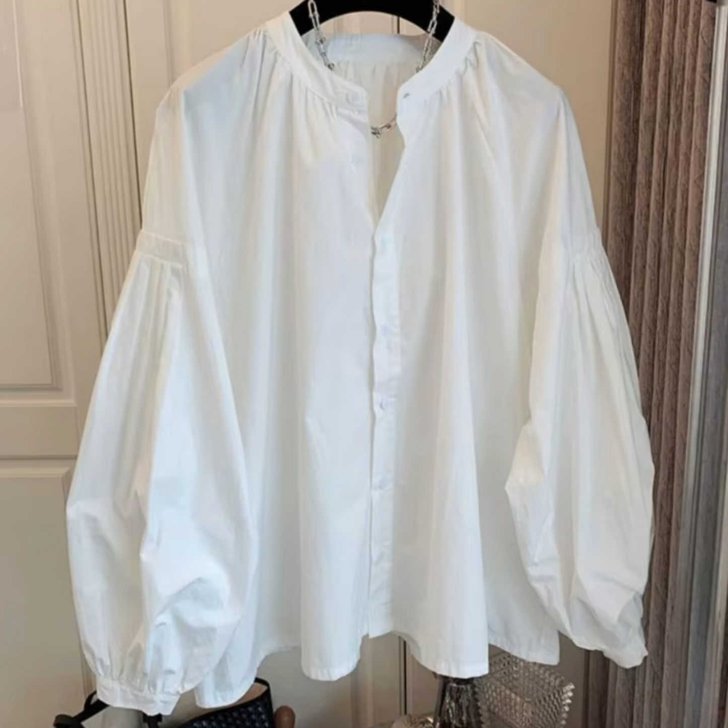 Libby - Oversized Vintage Puff Sleeve Blouse