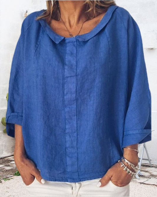 Aletheia – Elegant Cotton Linen Blouse