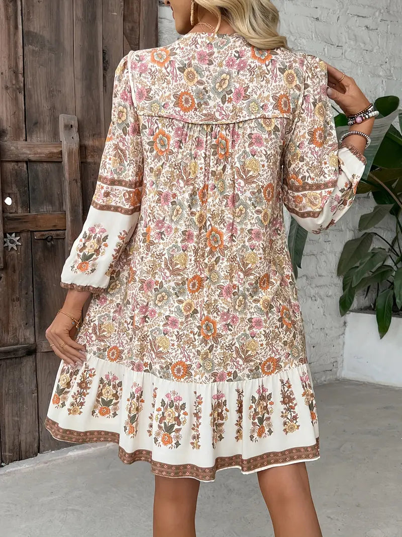 Sabelle – Vintage-style Floral Mini Dress