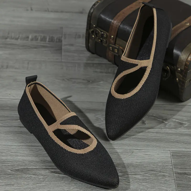 Morvielle – Classic Two-tone Pointed Toe Flat Shoes