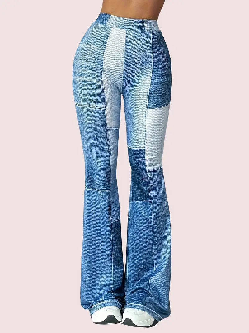 Elyssara - Stylish Patchwork Flared Trousers