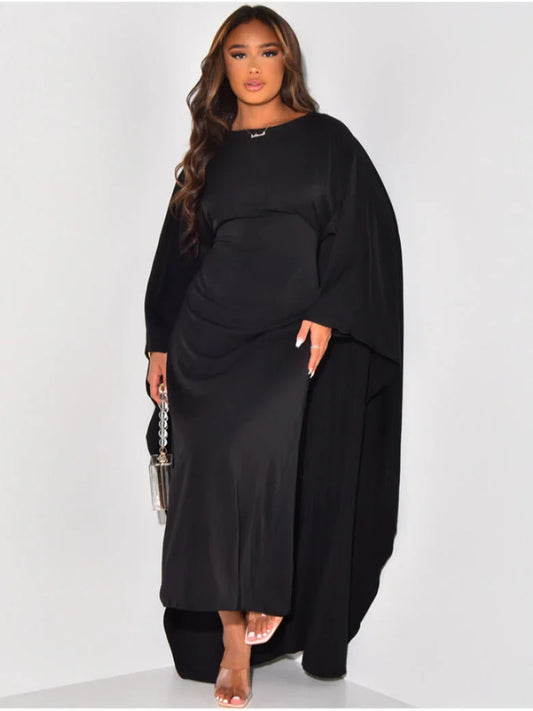 Ploning – Elegant Satin Kaftan Maxi Dress