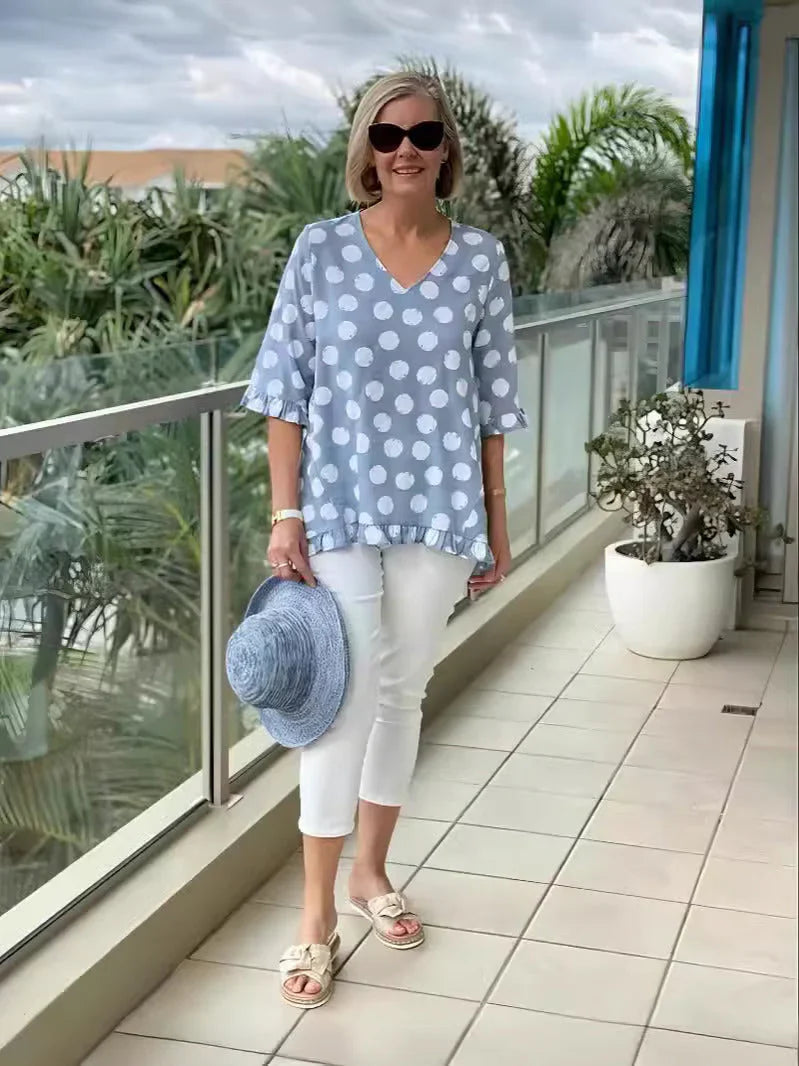 Valerie – Stylish Polka Dot Top