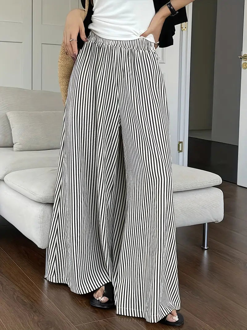 Oris – Trendy Wide-leg Trousers with Striped Pattern