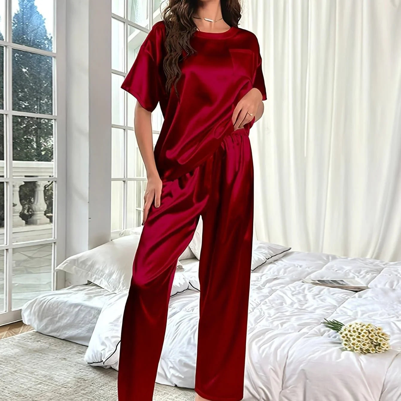 Xythera – Luxurious Satin Loungewear Set
