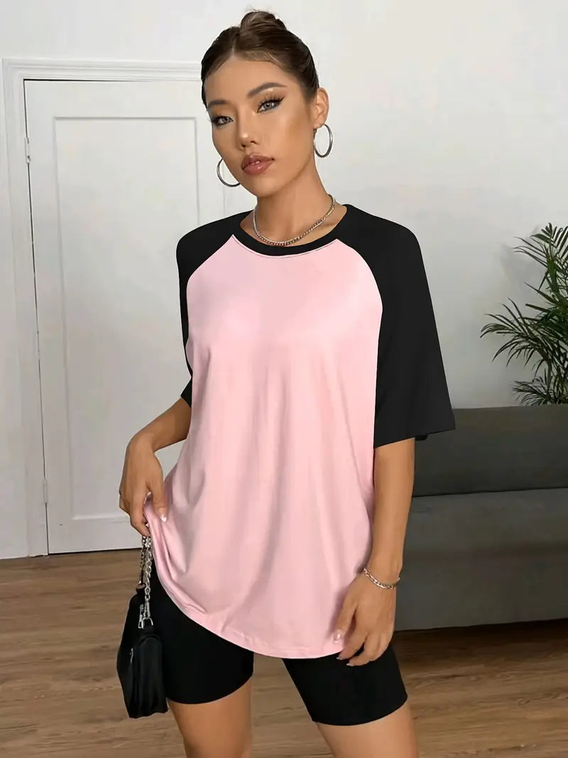 Vallorelle – Stylish Color-block T-shirt