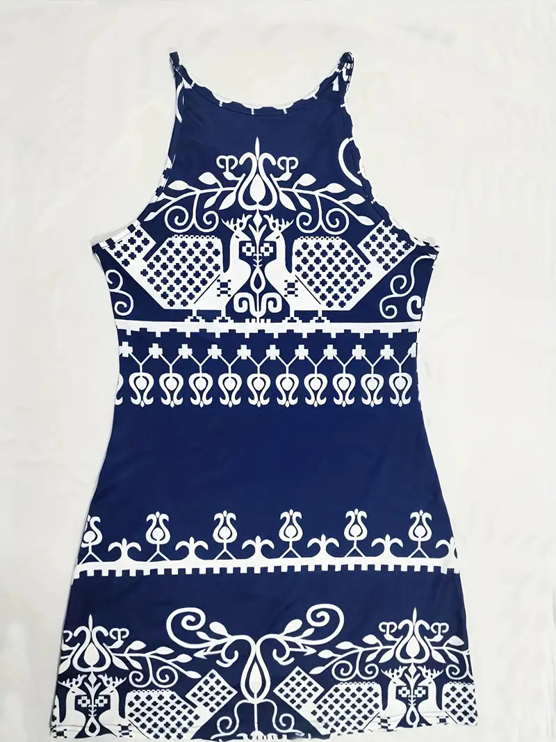 Aloura – Stylish Sleeveless Halter Dress