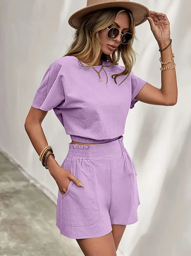 Aminna – Elegant Top and Shorts Set