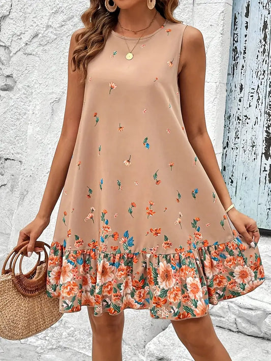 Velithra – Sleeveless Ruffle Hem Dress