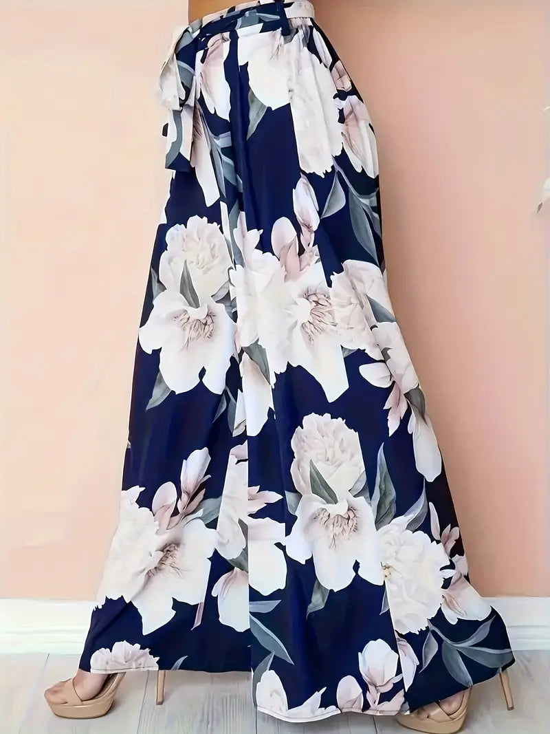 Aisling – Floral High Waist Wide Leg Palazzo Pants