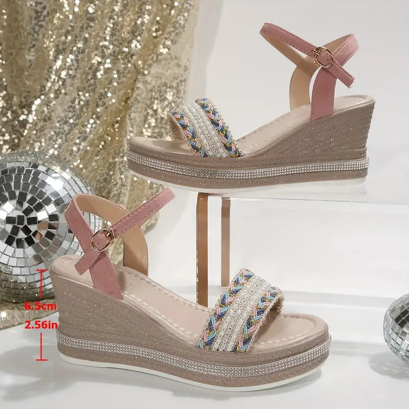 Chiarae – Boho-inspired Platform Wedge Sandals