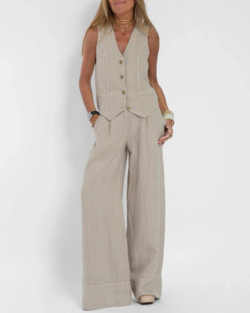 Genette – Two-piece Linen Set