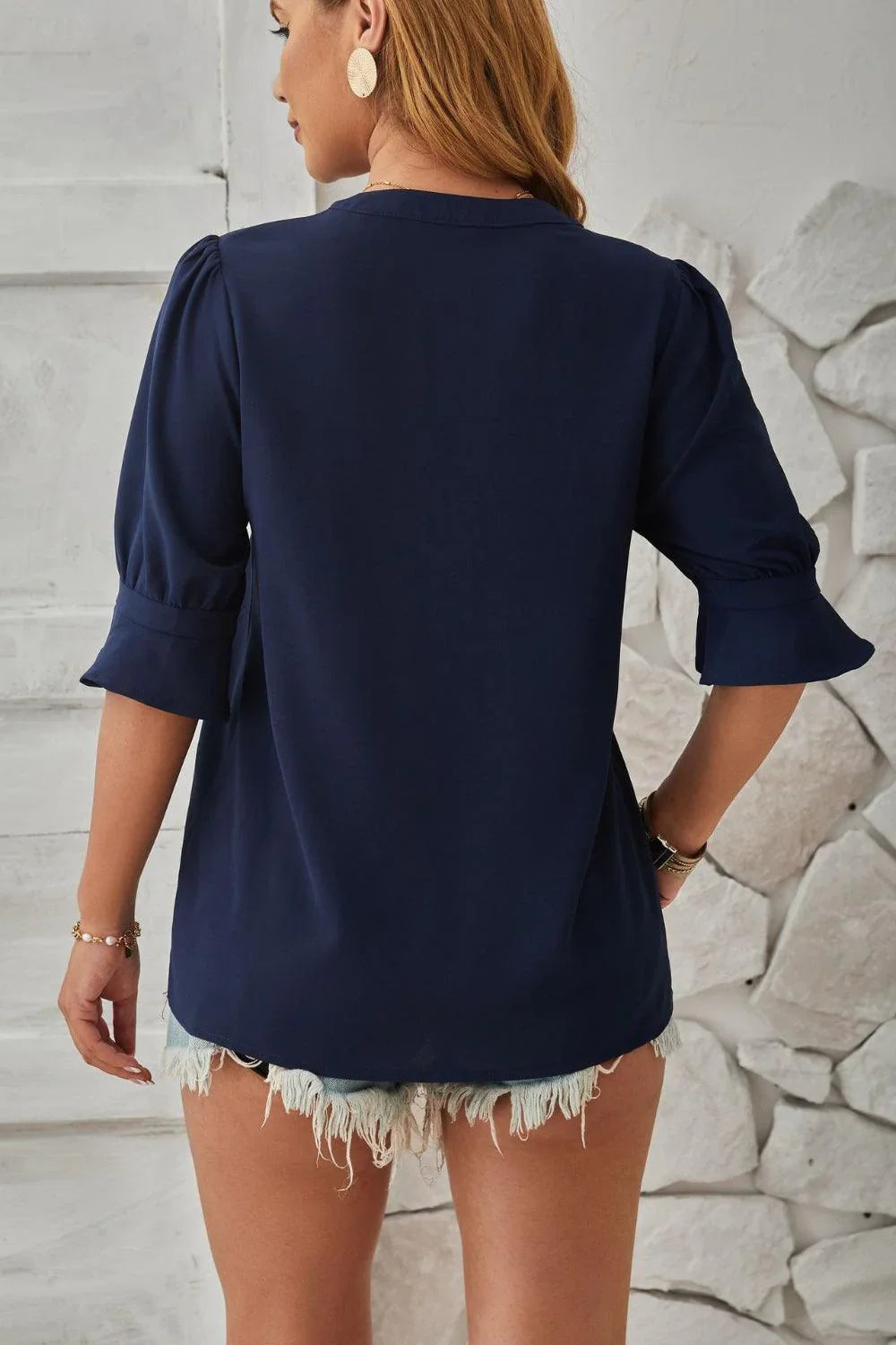 Zeline – Charming Puff Sleeves Blouse