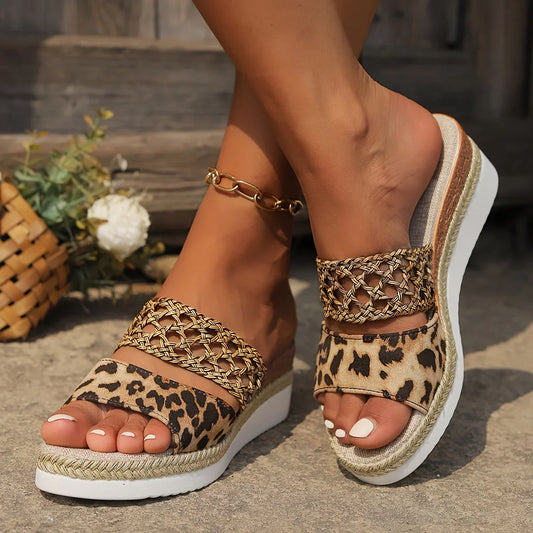 Mirelda – Stylish Open-toe Woven Sole Sandals