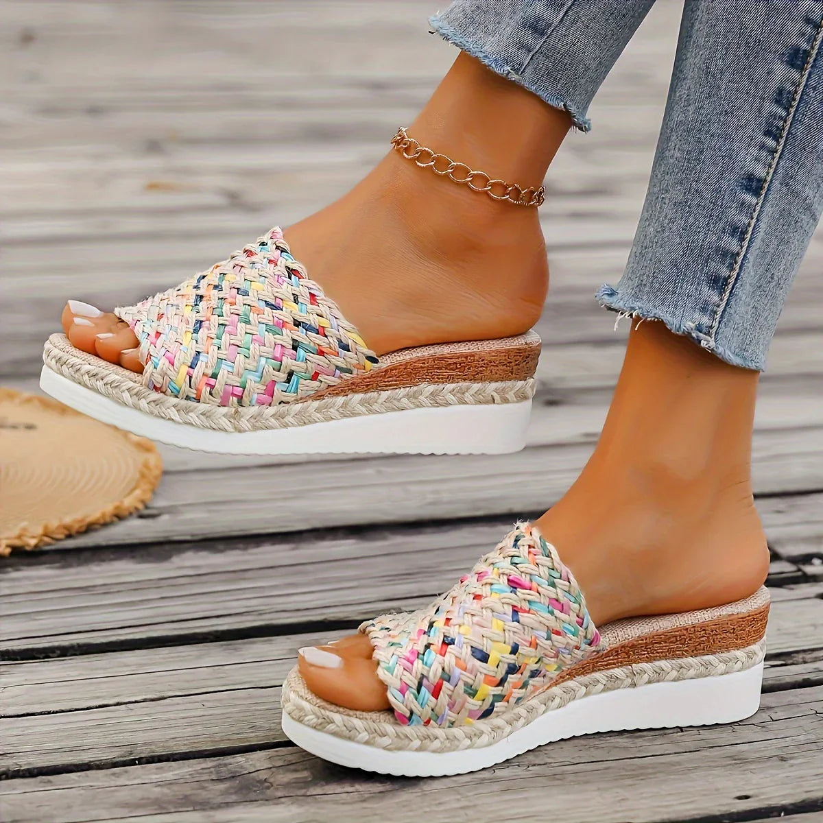 Celestine – Trendy Woven Platform Sandals