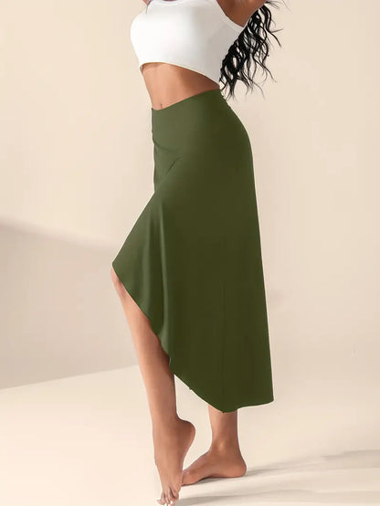 Mira – High Waisted Slit Skirt with Pockets