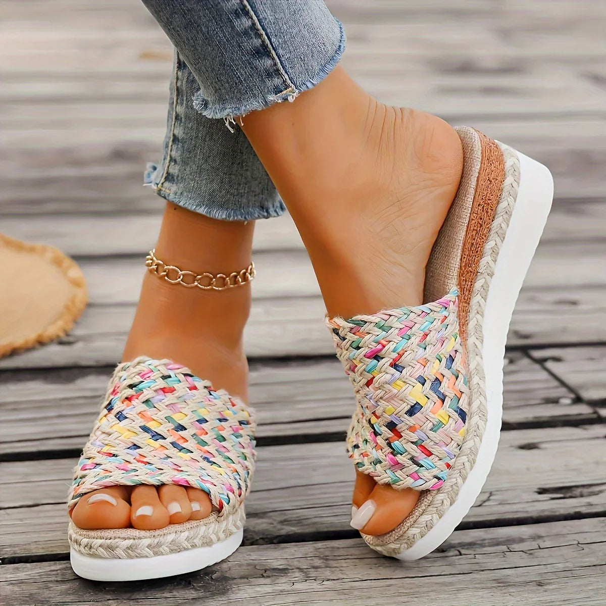 Celestine – Trendy Woven Platform Sandals