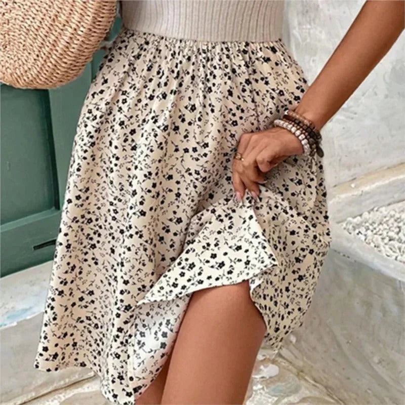 Lirith – Enchanting Floral Halter Neck Dress