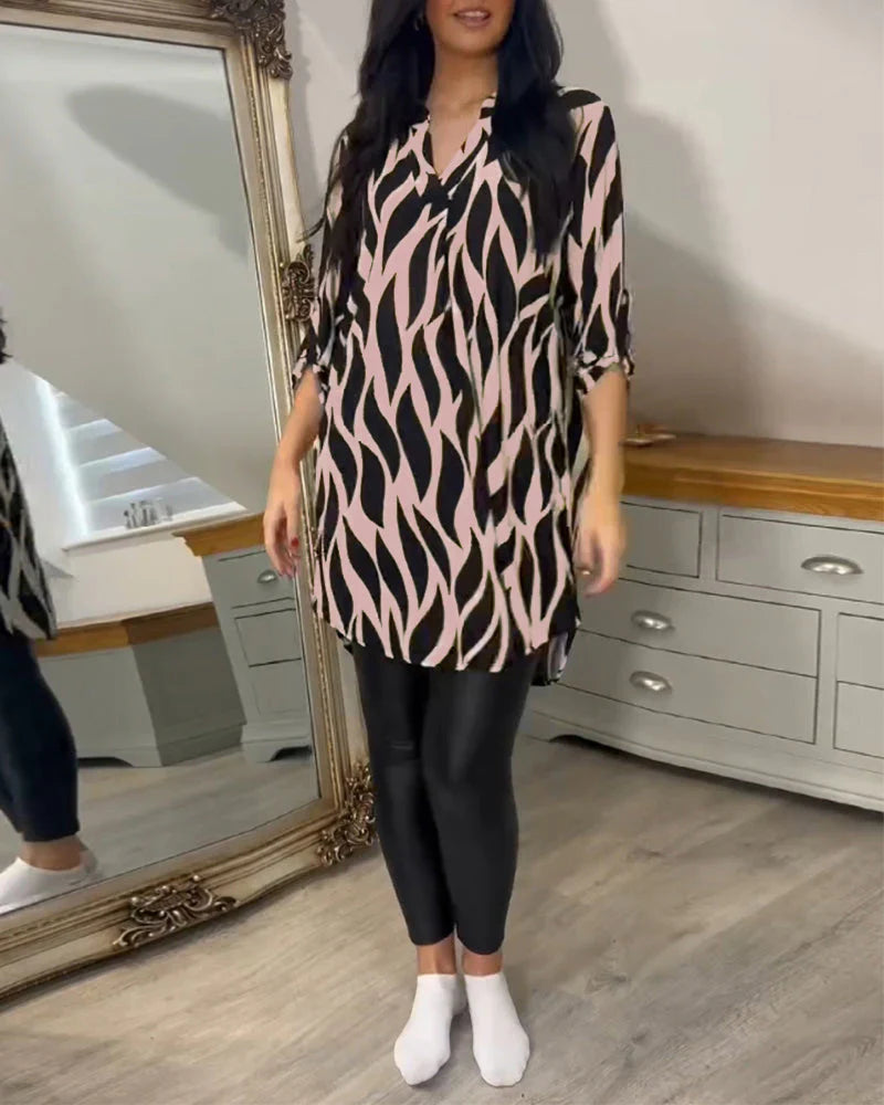 Mykaelae – Stylish Abstract Print Blouse