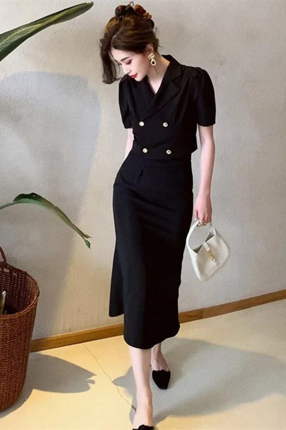 Lorisa - Two-Piece midi Dress Set