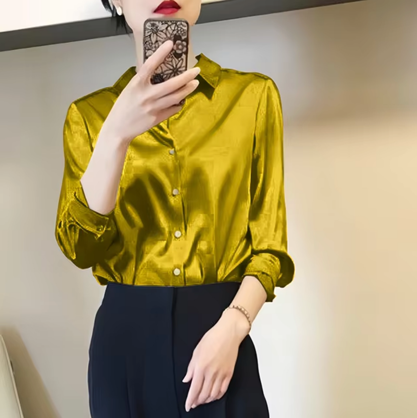 Paige – Elegant Satin Blouse