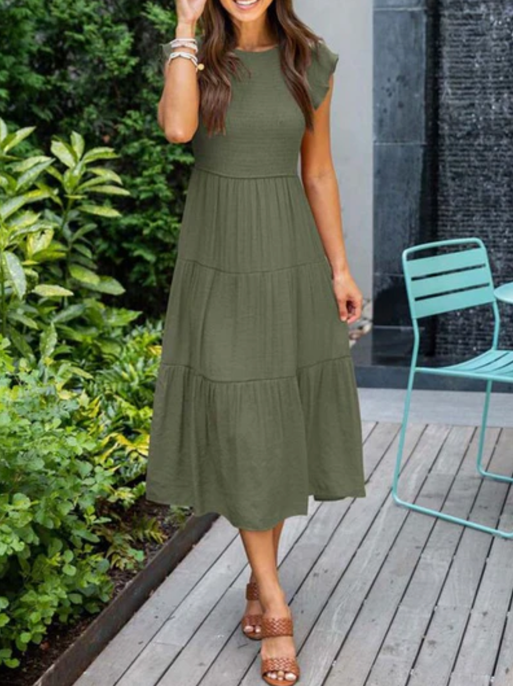 Ravelle – Stylish Tiered Midi Dress