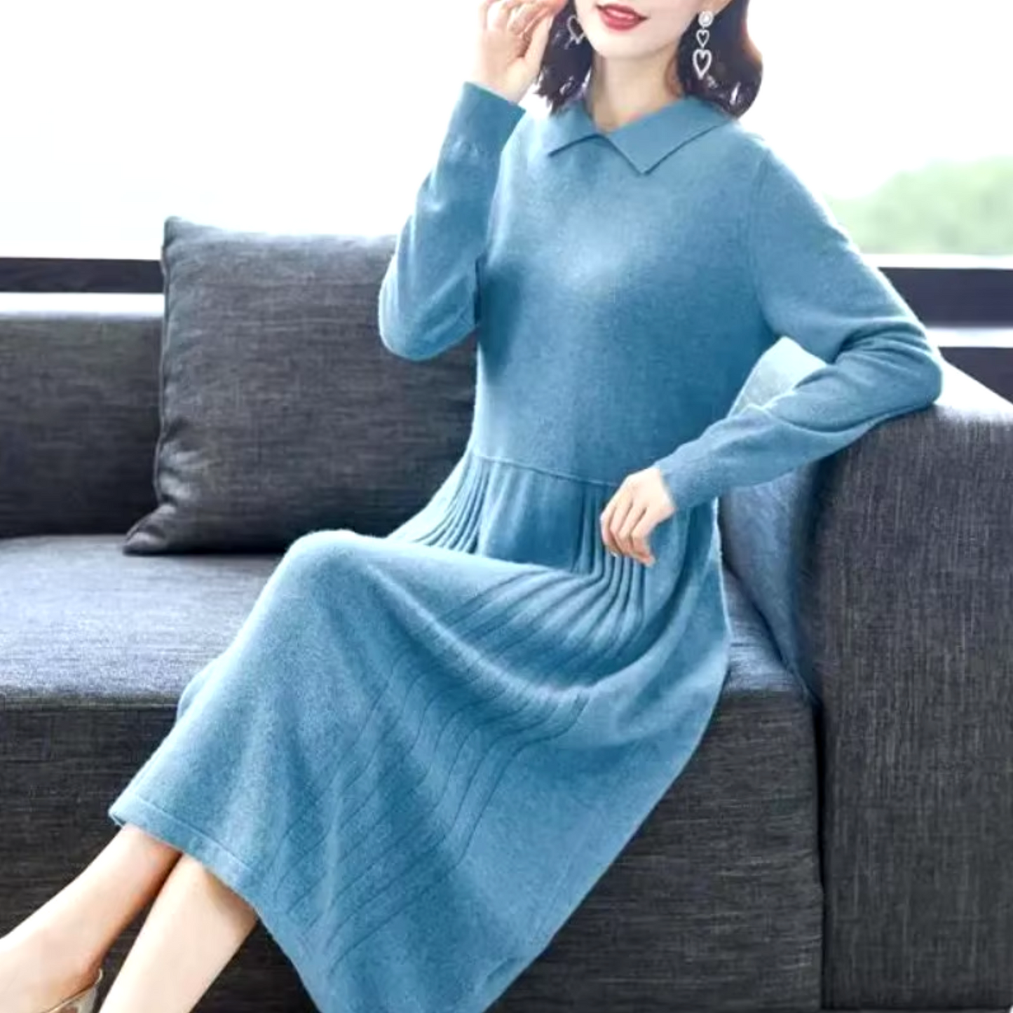 Eden – Knitted Collar Dress