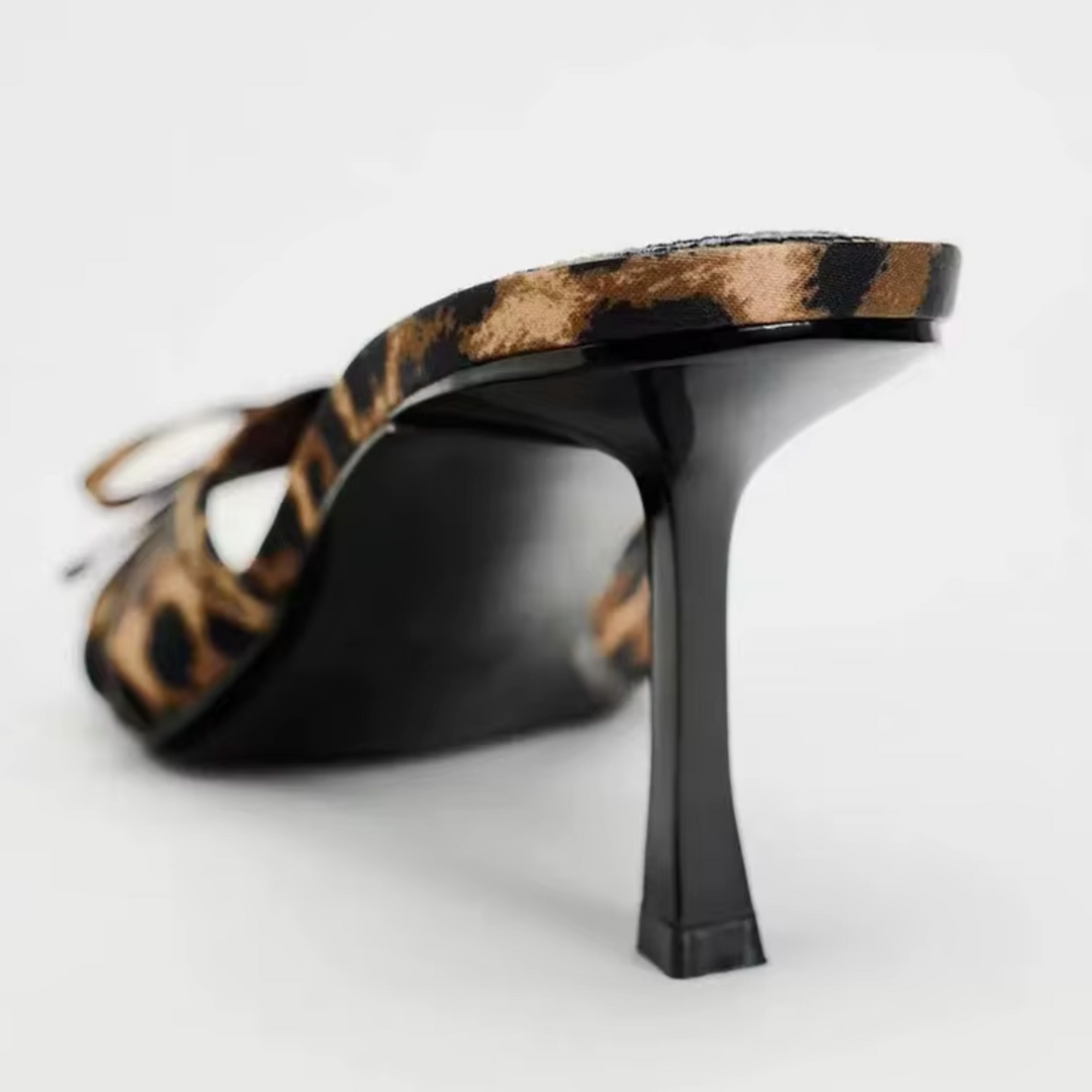 Maila – Leopard Print High Heel Slippers