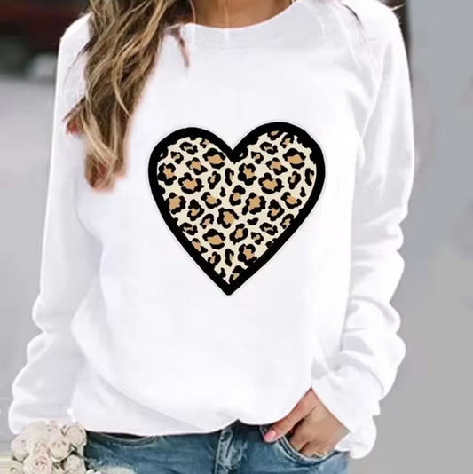 Adora – Cotton Sweater with Heart Print