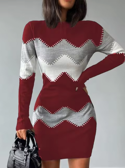 Miel – Knitted Long Sleeves Mini Dress