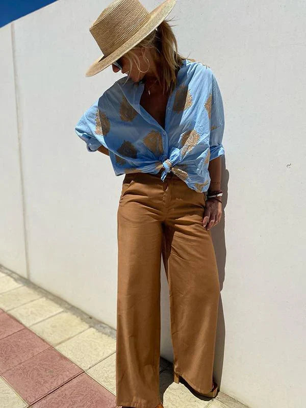 Lumirae – Classic Boho Embroidered Long-sleeved Shirt