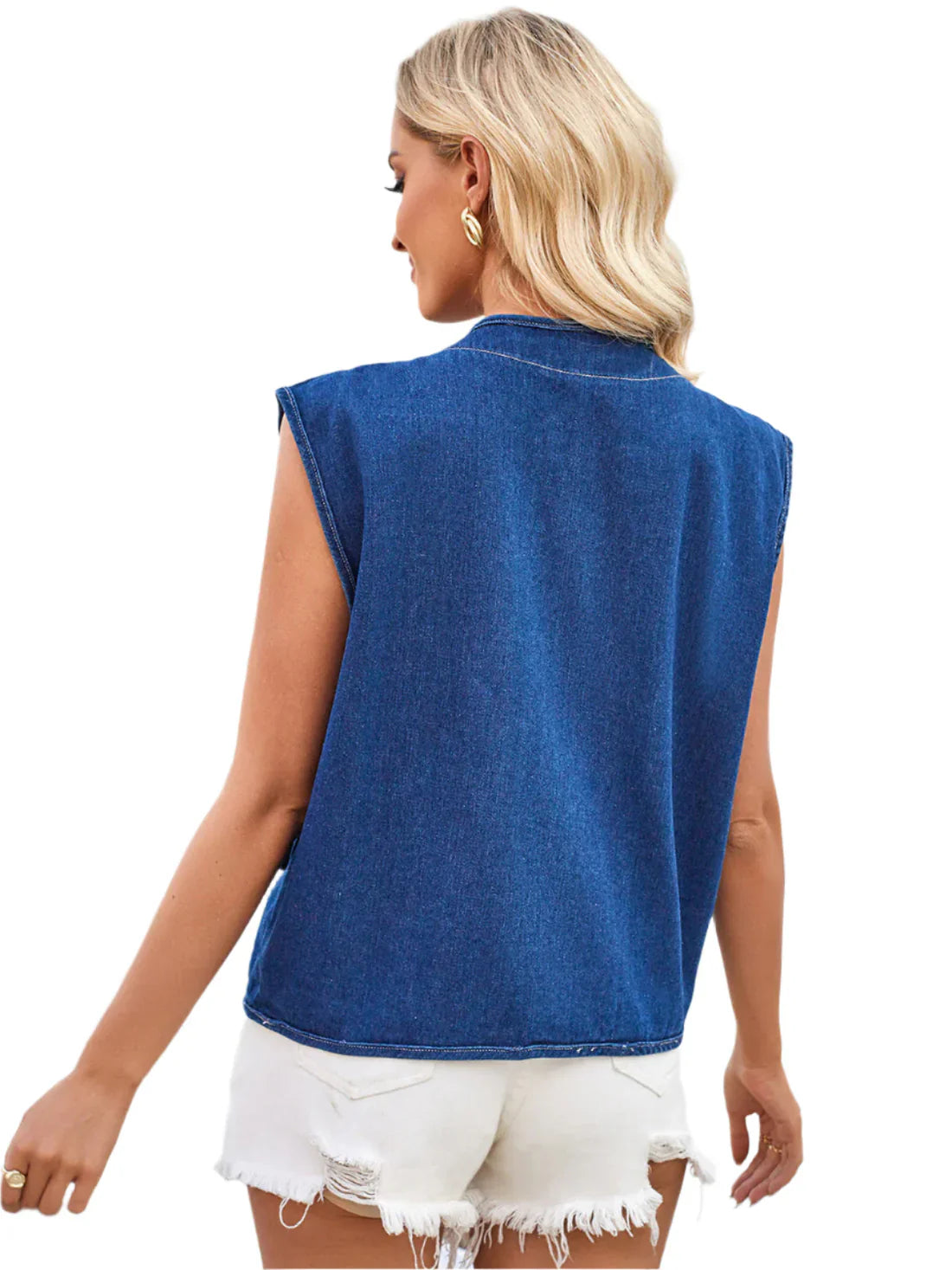 Meilani – Stylish Sleeveless Denim Vest