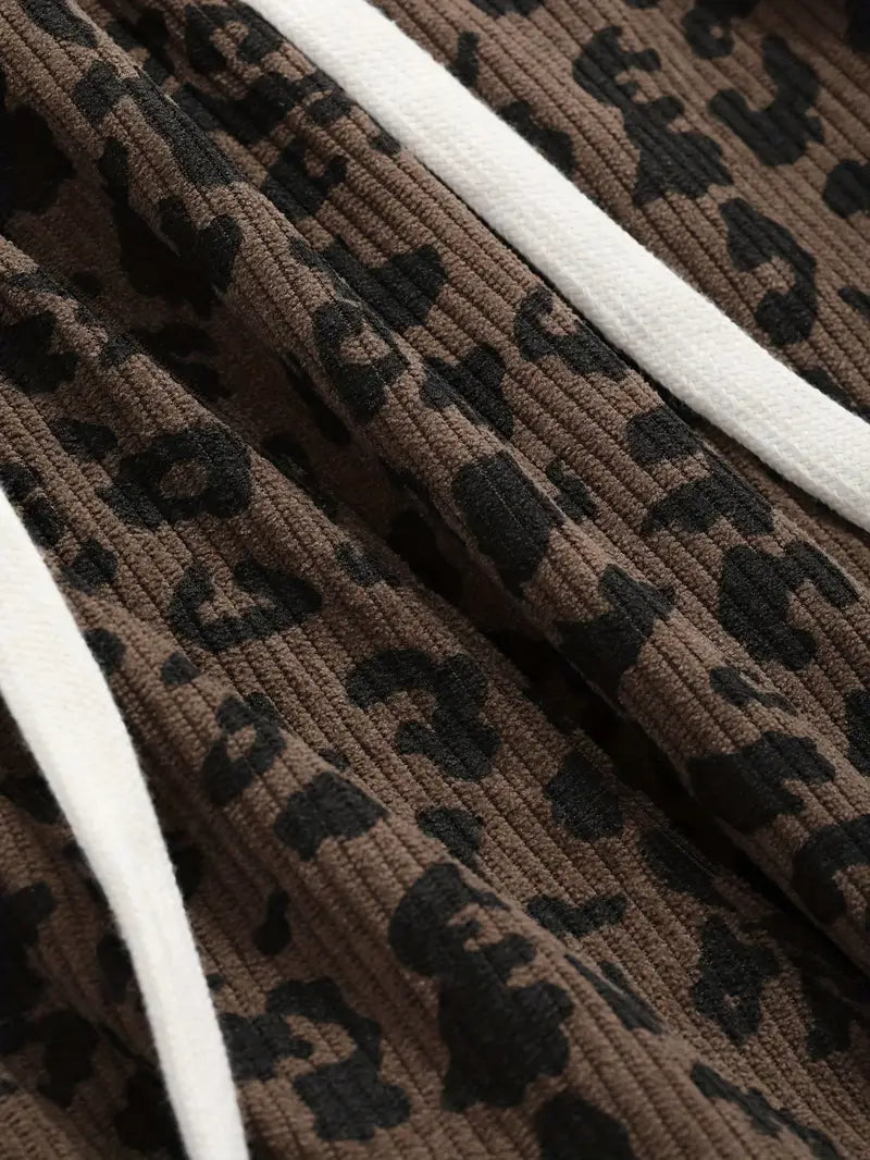 Erisen – Stylish Oversized Leopard Print Trousers