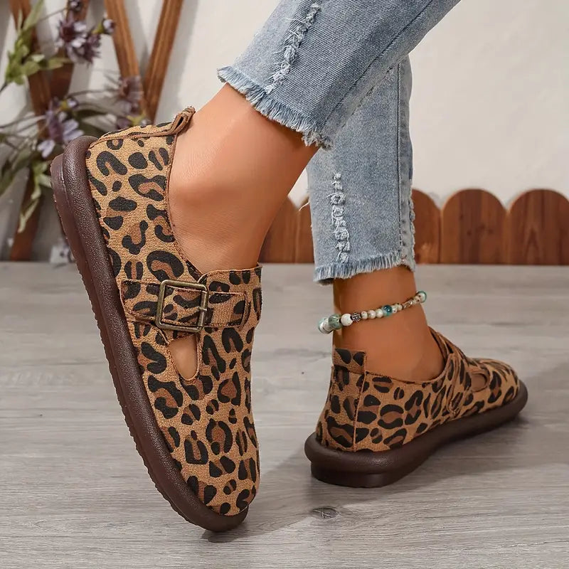 Avarielle – Elegant Casual Shoes with Leopard Print