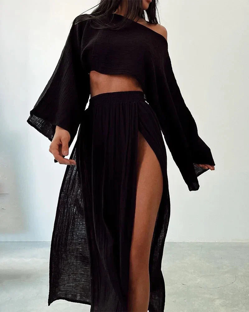 Xerina – Boho-chic Cotton Two-piece Set