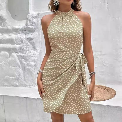 Adrielle – Elegant Sleeveless Halterneck Dress