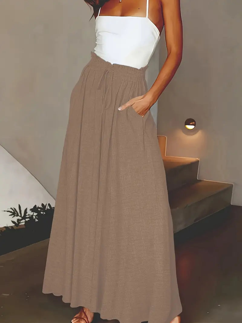 Jewel – High Waist Wide Leg Maxi Palazzo Pants