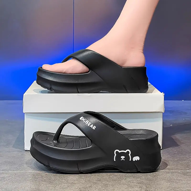 Cresida – Cute Cartoon Platform Flip-flops