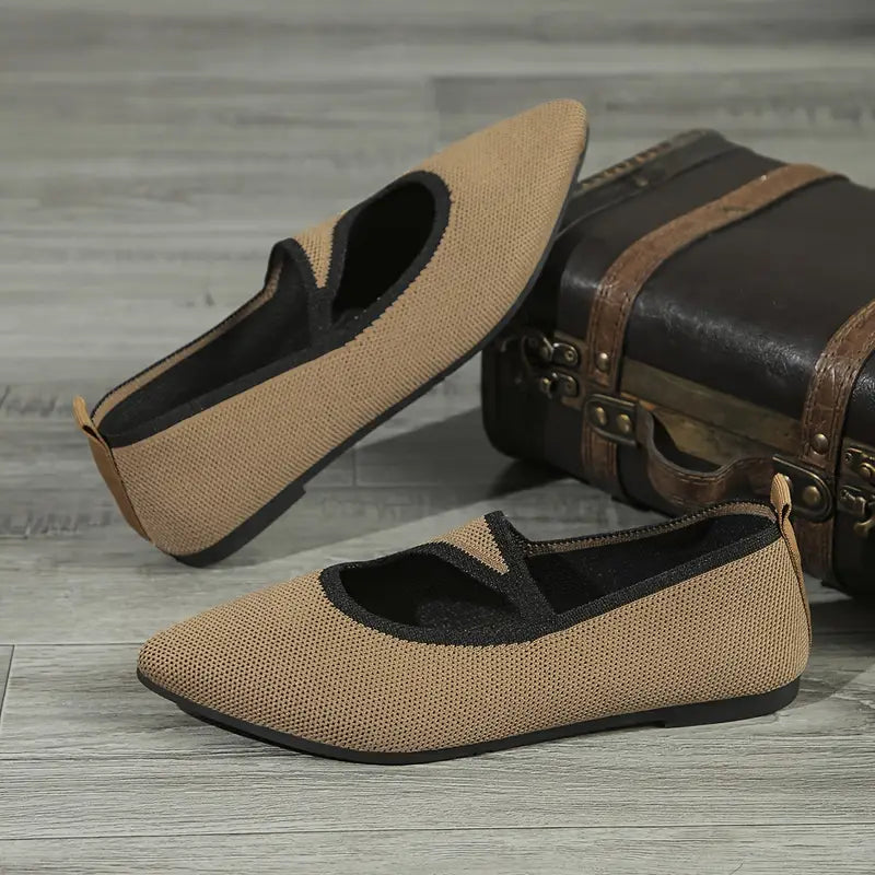 Morvielle – Classic Two-tone Pointed Toe Flat Shoes