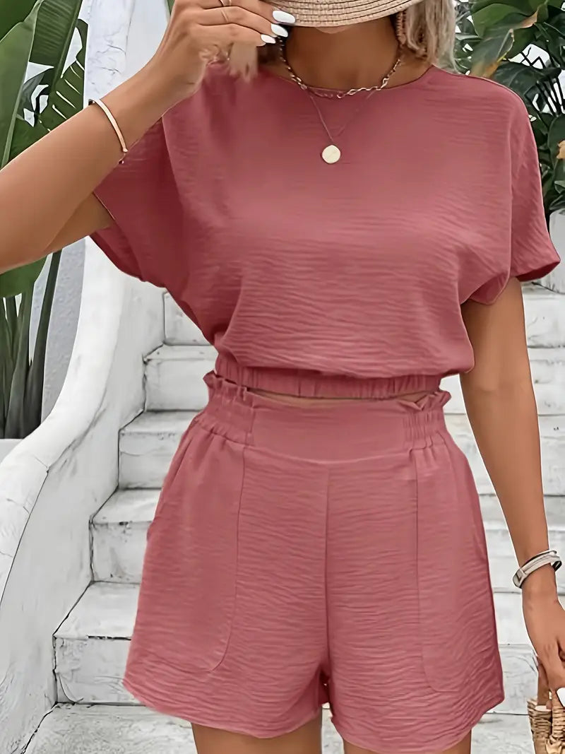 Aminna – Elegant Top and Shorts Set