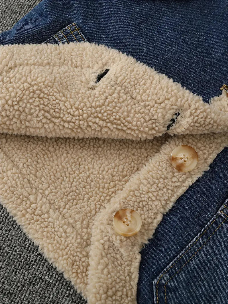 Hedda – Fleece Denim Vest