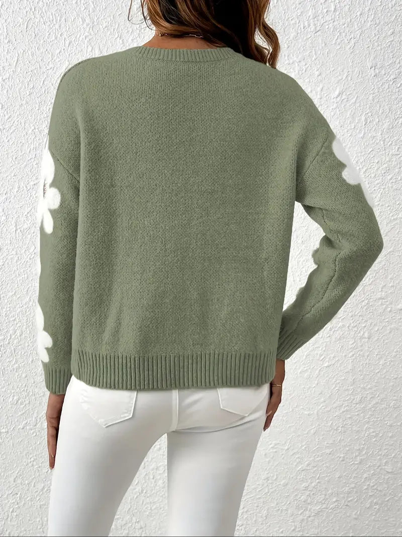 Cezy – Floral Knitted Sweater