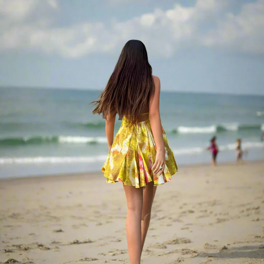 Skylar – Vibrant Halterneck Mini Dress