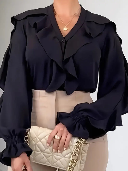 Naima – Ruffled Long Sleeves Blouse