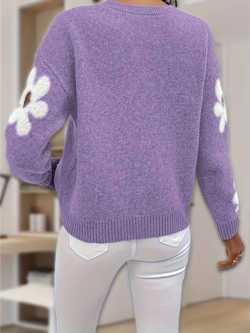 Cezy – Floral Knitted Sweater