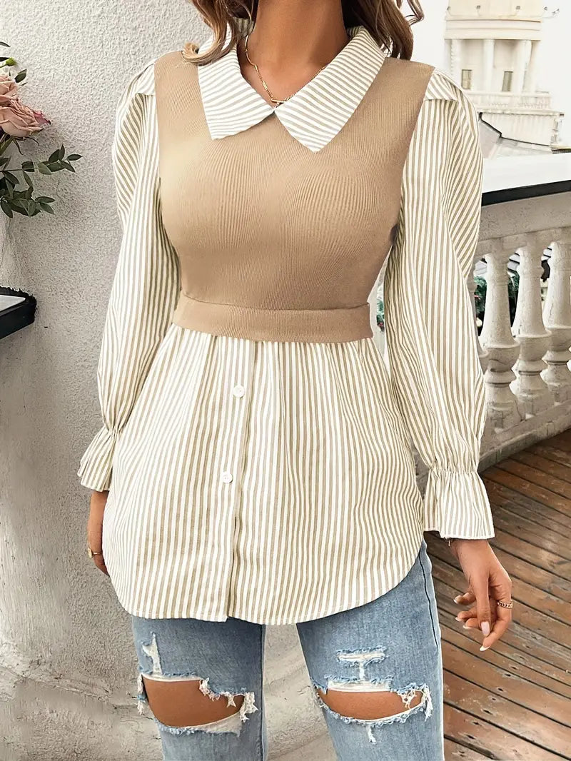Chinee – Stylish Cotton Two-layer Effect Top